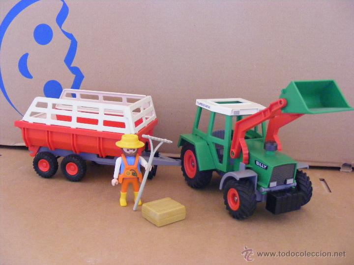 playmobil tractor con remolque