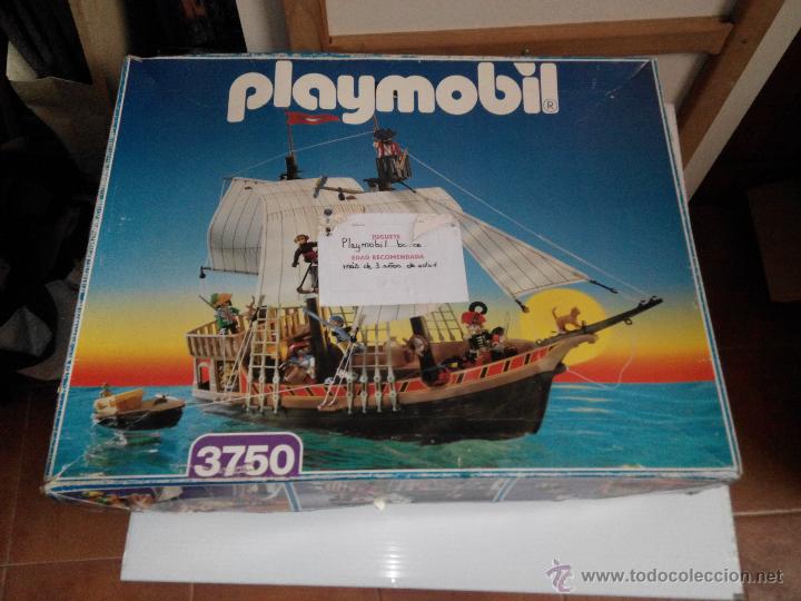 Playmobil: barco pirata de playmobil en caja antiguo ref 3750