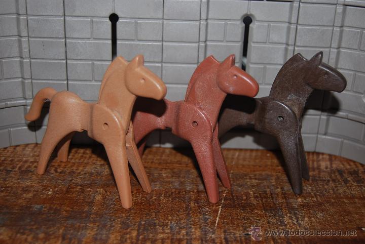 Playmobil: Playmobil. Caballo marr&oacute;n claro oscuro rojizo. Antiguo. &iquest;cu&aacute;ntos necesitas?