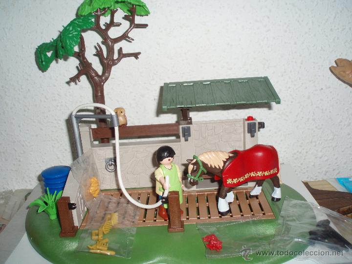 lavadero de caballos playmobil