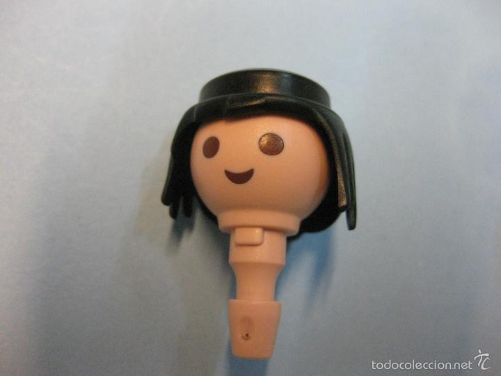 Playmobil: playmobil pelo peluca cabeza pelos pelucas moreno mo&ntilde;o trasero (cabeza no inclu&iacute;da)