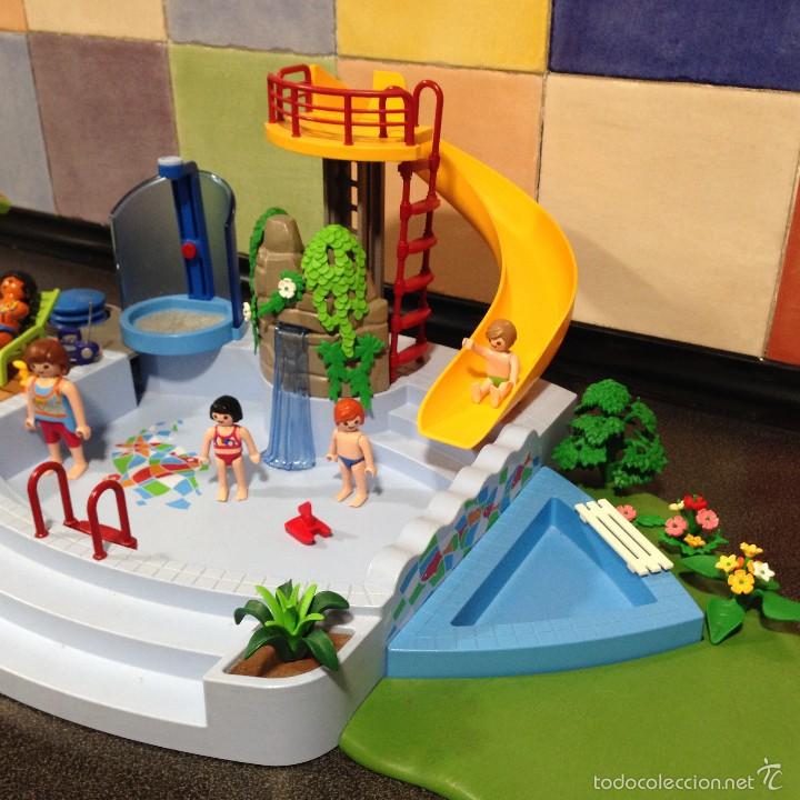 playmobil piscina con tobogan