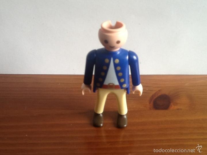 Playmobil: Playmobil hombre pirata azul amarillo