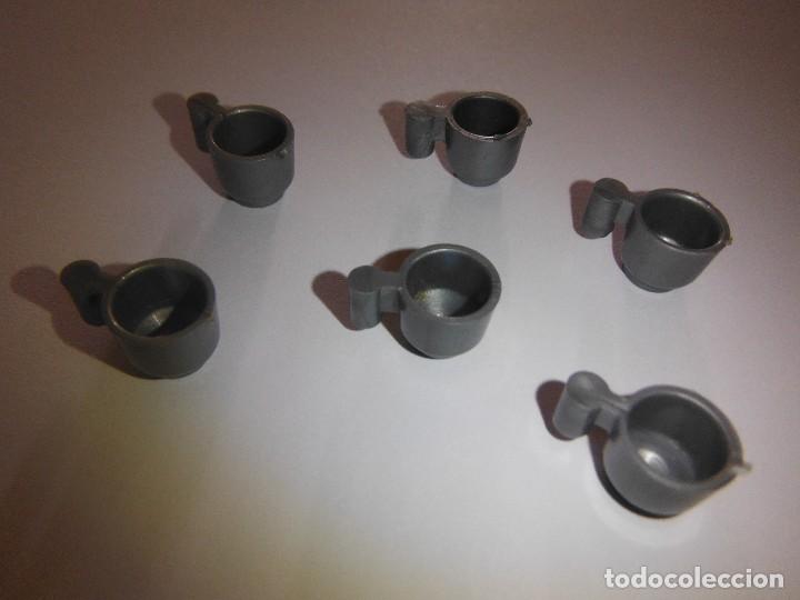 Playmobil: Playmobil. tazas gris (x6). cocina oeste western victoriana city. &iquest;cu&aacute;ntos necesitas?