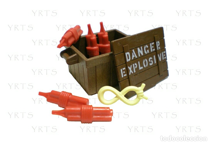 YRTS Playmobil 5250 Caja Dinamita con Tapa y Cuerda Explosivos Oeste ¡New! 