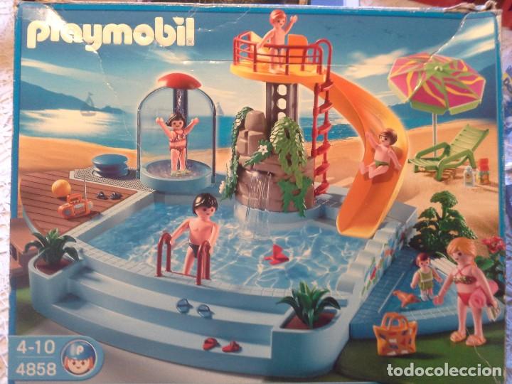 playmobil piscina con tobogan