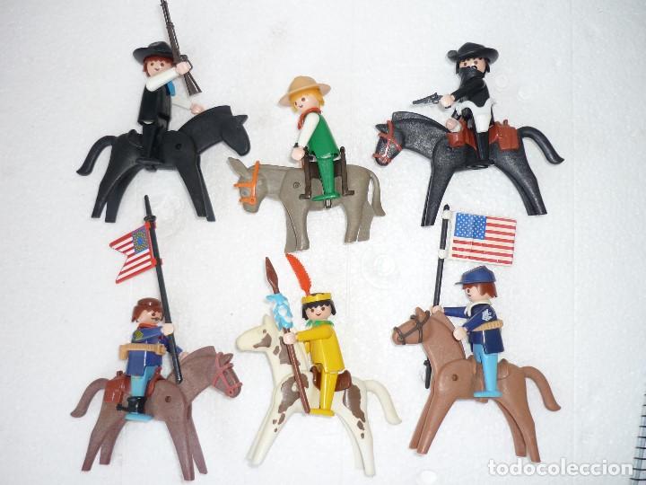 Playmobil: 6 JINETES PLAYMOBIL CON CABALLOS A&Ntilde;O 74.
