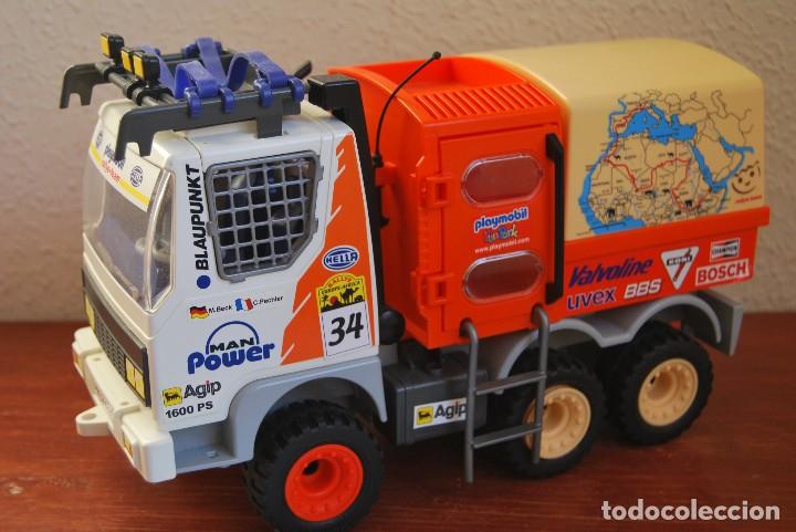 Playmobil racing pilot white man truck dakar rally 4420 s356 