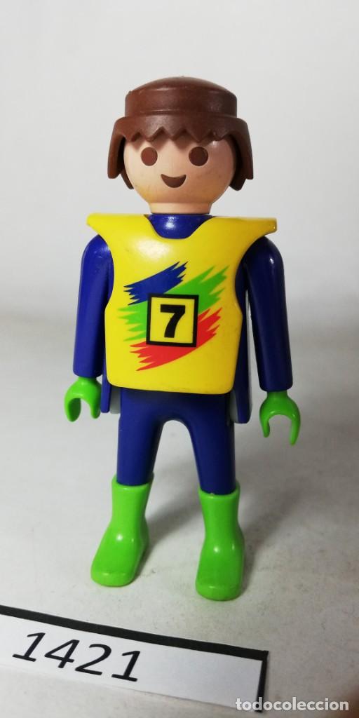 Playmobil: PLAYMOBIL FIGURA PILOTO DE MOTOS MOTOCROSS COMPETICION CARRERAS (ZCETA)