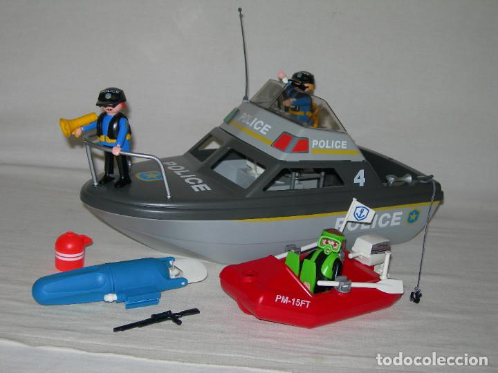 avance saltar varilla barco / lancha patrullera de policía de playmob - Acheter Playmobil sur  todocoleccion