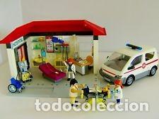 playmobil clinica con vehiculo de emergencia