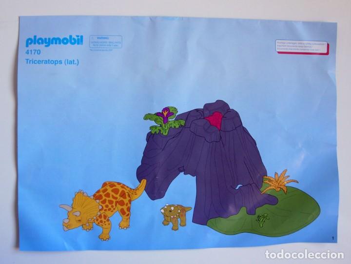 Playmobil: PLAYMOBIL 4170 LIBRO DE INSTRUCCIONES MANUAL VOLC&Aacute;N DINOSAURIOS