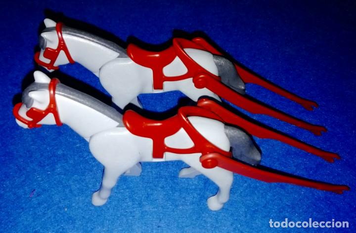 Playmobil: PLAYMOBIL ANIMALES - CABALLOS DILIGENCIA CARRO OESTE MEDIEVAL DIORAMAS - PEDIDO M&Iacute;NIMO 5&euro; - BOX7