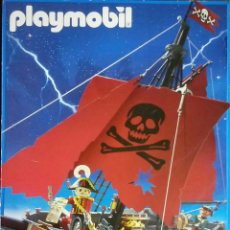metano juguete buffet playmobil: barco corsario. goleta pirata. velas rojas. sin tripulación. ref  3174.