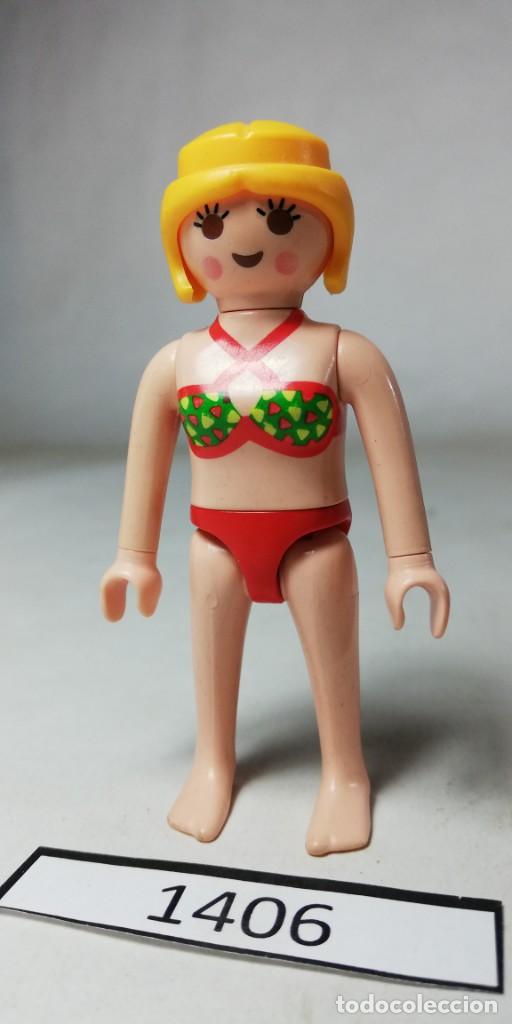 Playmobil-Dama con Sombrero de playa en traje de Baño/bikini y zapatos-Nuevo 