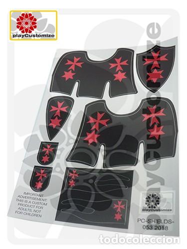 Playmobil: Petos Orden Cruzados Estrella Roja/Crusaders Red Star Pads-Playmobil Stickers