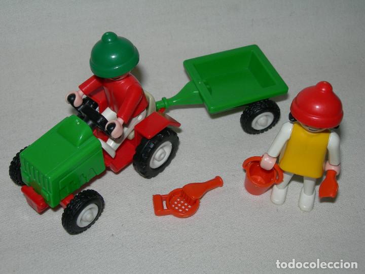 playmobil leñador con tractor