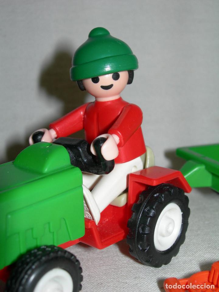 playmobil leñador con tractor