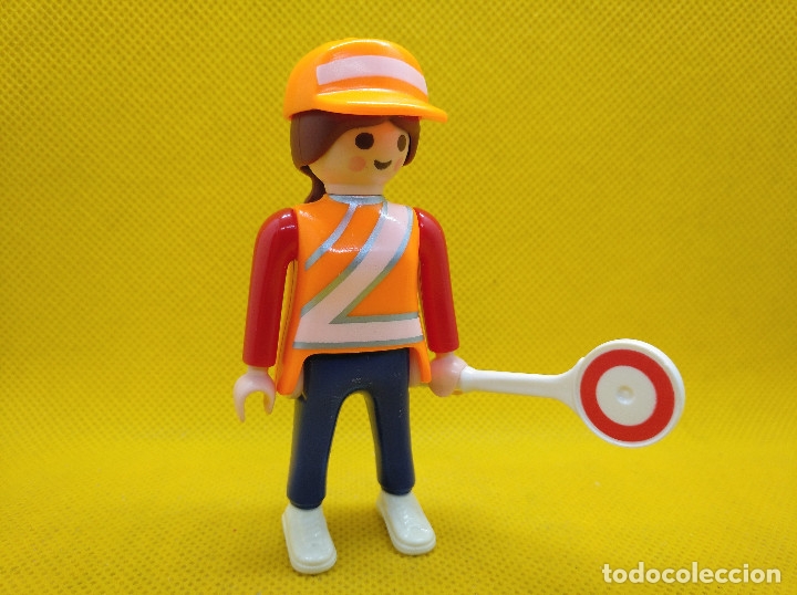 Playmobil: Playmobil Mujer con se&ntilde;al de tr&aacute;fico