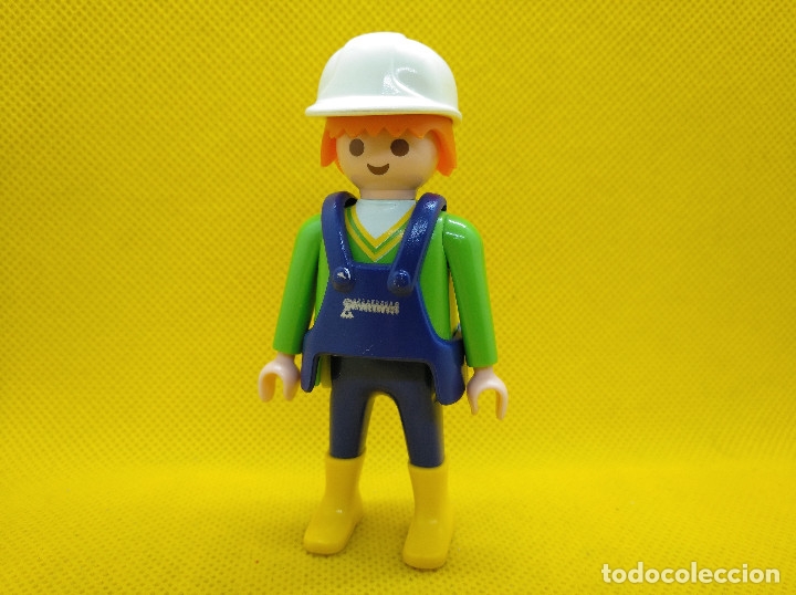 Playmobil: Playmobil Operario con casco blanco