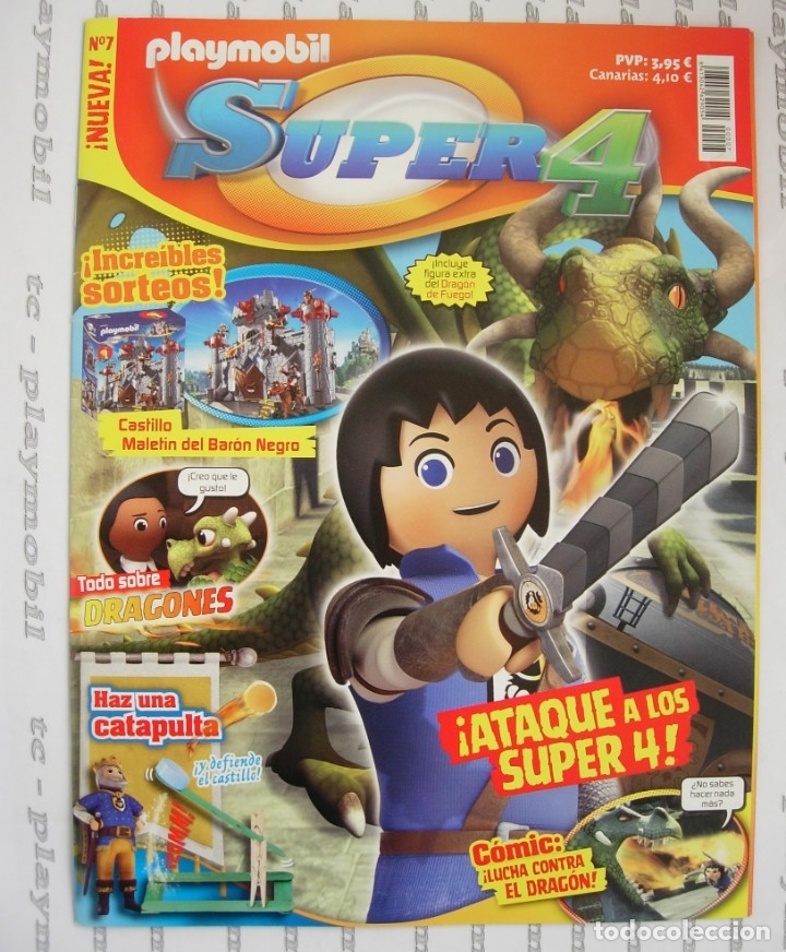 Playmobil: Playmobil - Revista Playmobil Super 4 n&ordm; 7 Completa con 2 P&oacute;sters