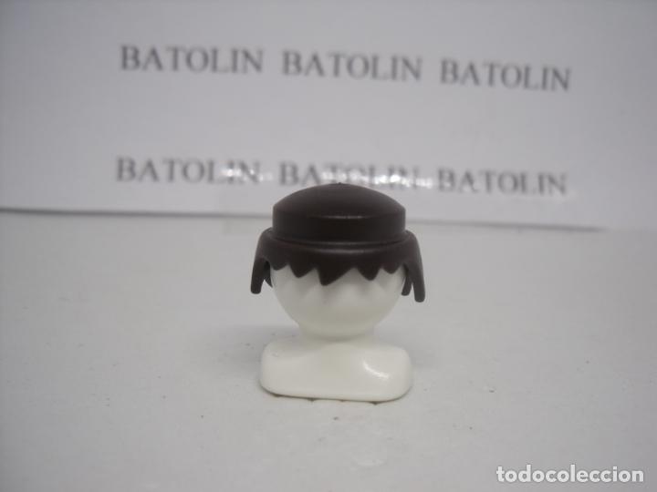 Playmobil: PLAYMOBIL PELUCA OESTE MEDIEVAL PIRATAS CIUDAD INDIOS.......COLOR MARR&Oacute;N OSCURO