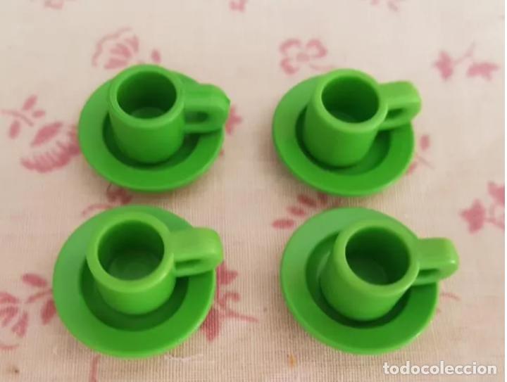 Playmobil: :::: Z31 - JUEGO DE CUATRO TAZAS Y PLATOS DE PLAYMOBIL