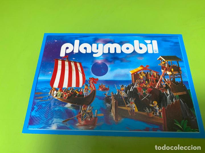 Playmobil: Folleto informativo tama&ntilde;o tipo A6 - 2001 libro peque&ntilde;o portada vikingo