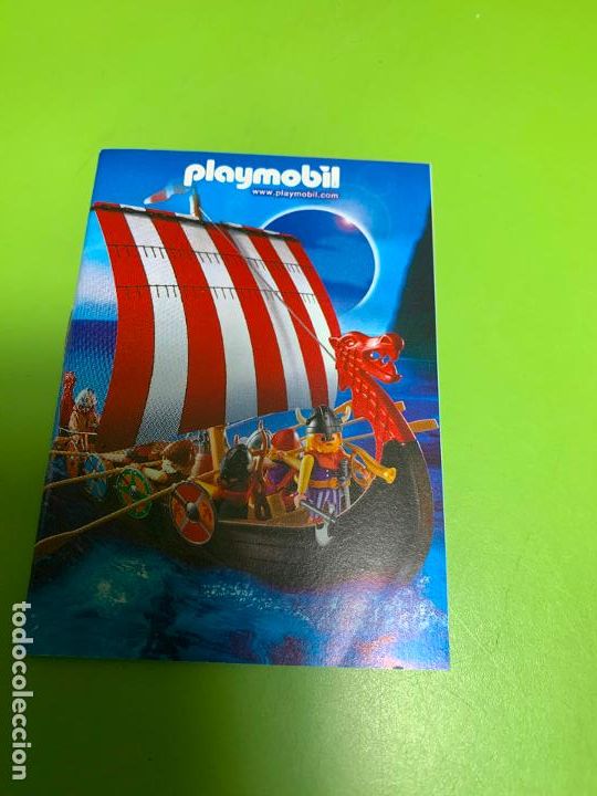 Playmobil: Folleto informativo tama&ntilde;o tipo A7 - 2002 libro peque&ntilde;o portada vikingo