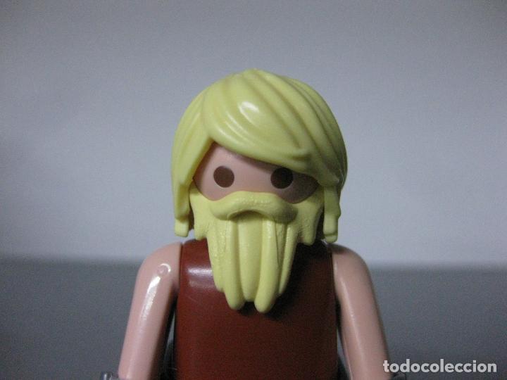 Playmobil: PLAYMOBIL pelo peluca y barba larga vikingo rubia b&aacute;rbaro -solo se vende pelo y barba -