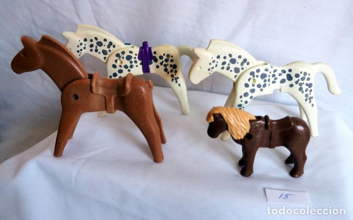 Playmobil: LOTE DE 4 CABALLOS DE PLAYMOBIL