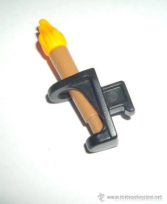 Playmobil: Playmobil medieval SOPORTE ANTORCHA NEGRO CASTILLO