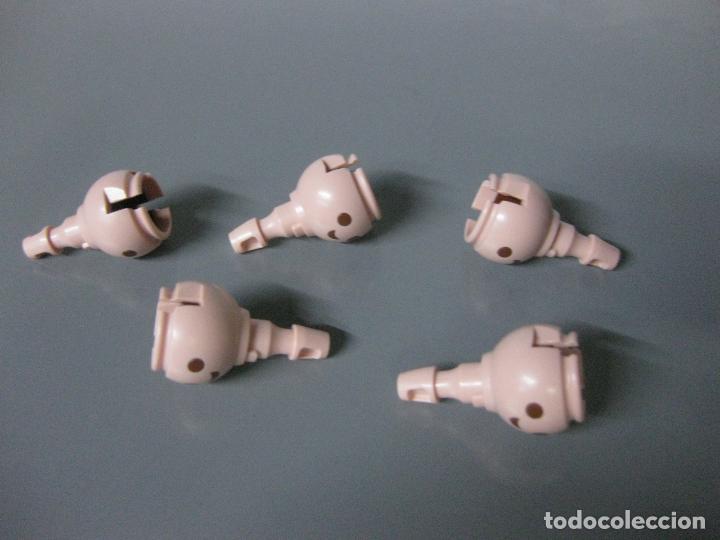 Playmobil: playmobil lote 5 cabezas con hueco para patillas y gafas