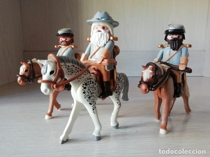 Playmobil: playmobil,soldados,custom,oeste,western,nordistas,sudistas,lote,caballer&iacute;a,oficial,
