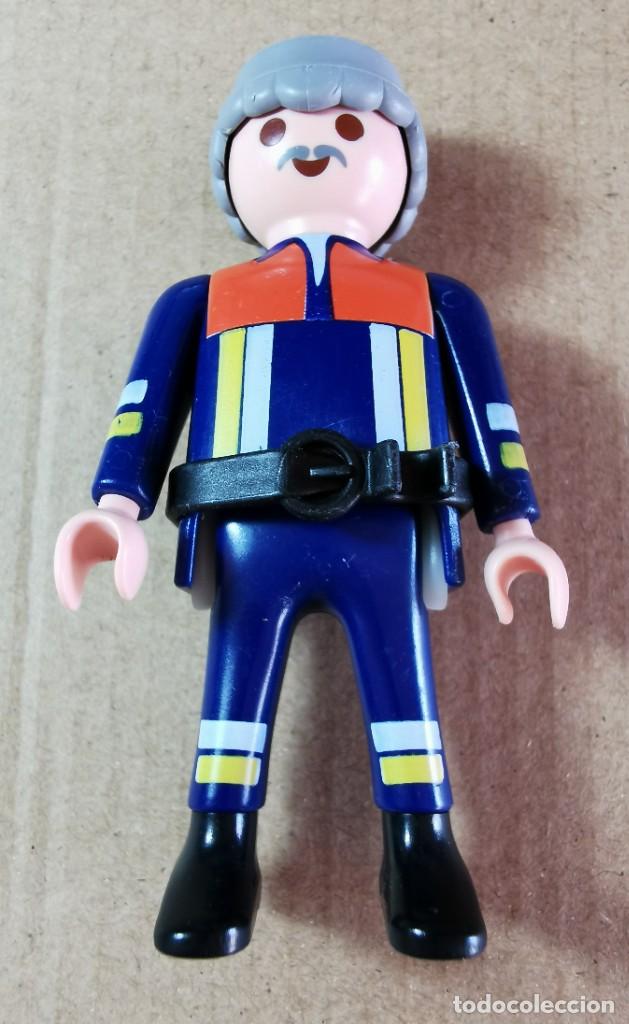 Playmobil: PLAYMOBIL MU&Ntilde;ECO FIGURA ARTICULADA FAMOBIL CLICK MANOS MOVILES GEOBRA 1997 BOMBERO NI&Ntilde;O CHICO LEGO