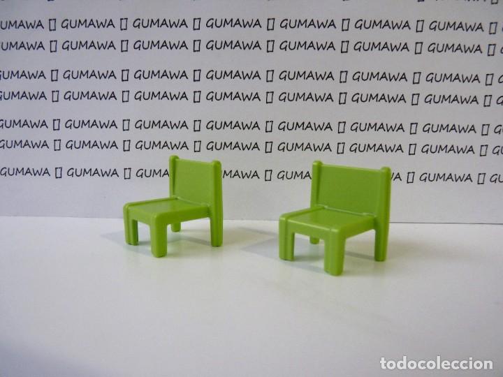 Playmobil: PLAYMOBIL SILLAS COLEGIO MEDIEVAL 2 VERDE APILABLE MOBILIARIO