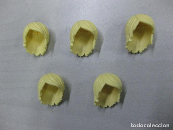 Playmobil: PLAYMOBIL lote 5 pelos peluca melena rubia platino vikingo o chica pel1