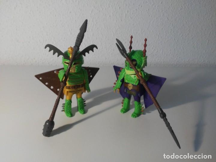 2 vikingos verdes guerreros medievales fantasía - Comprar Playmobil de segunda todocoleccion - 234022400