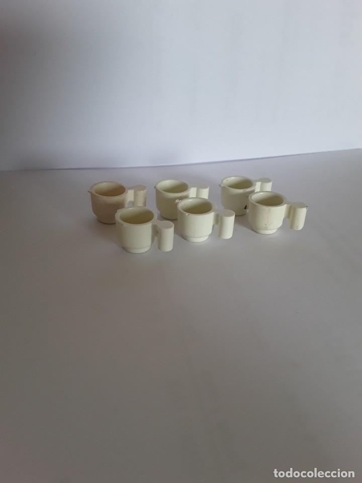 Playmobil: Lote tazas blancas famobil playmobil primera generaci&oacute;n 6 unidades