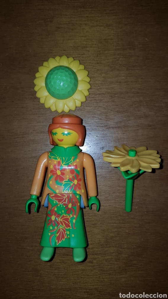 Playmobil: Figura playmobil chica girasol con sombrero y flor nueva dama bosque
