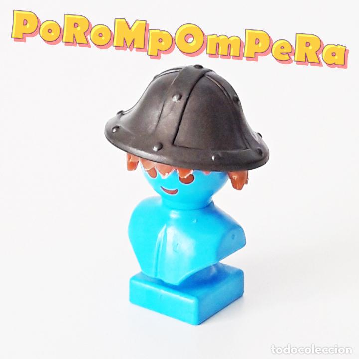 Playmobil: PLAYMOBIL CASCO ACAMPANADO GRIS OSCURO METALIZAD 3123 3651 3887 3888 4133 4866 CABALLER MEDIEVAL GR4