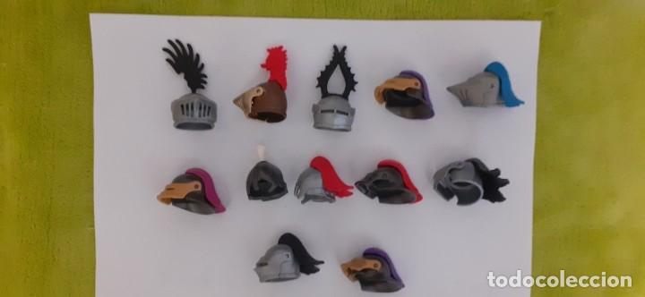Playmobil: LOTE 12 CASCOS VINTAGE GUERREROS CABALLEROS MEDIEVALES PLAYMOBIL