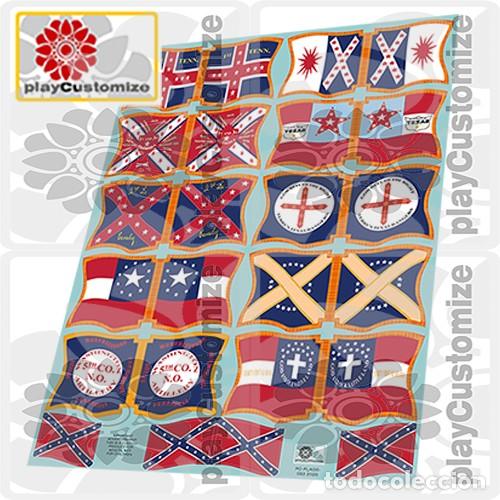 Playmobil: Banderas guerra civil USA civil war flags/flaggen-Playmobil Stickers/Aufkleber