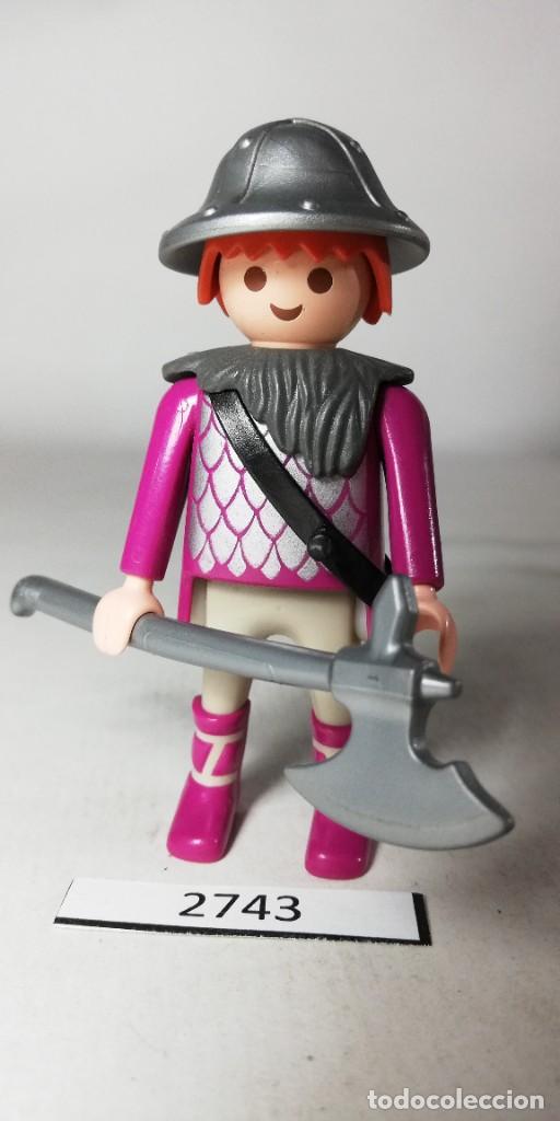 Playmobil: PLAYMOBIL FIGURA GUERRERO BARBARO CON HACHA MEDIEVAL (ZCETA)