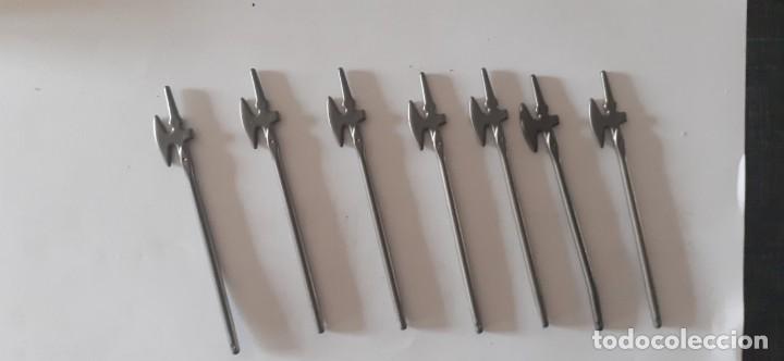 Playmobil: LOTE 7 ALABARDAS LANZAS GUERREROS PLAYMOBIL 6 GRISES Y UNA PLATEADA