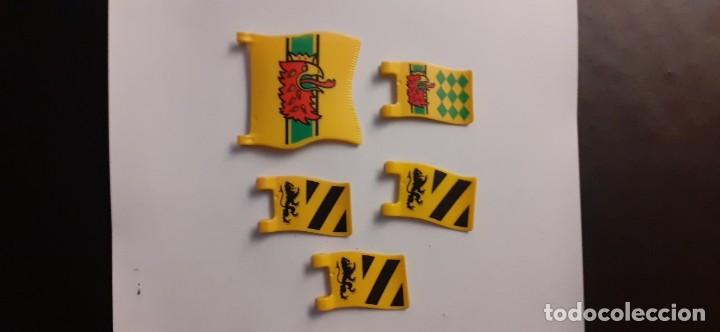 Playmobil: LOTE BANDERAS BANDERINES MEDIEVALES GUERREROS 1&ordf; EPOCA PLAYMOBIL
