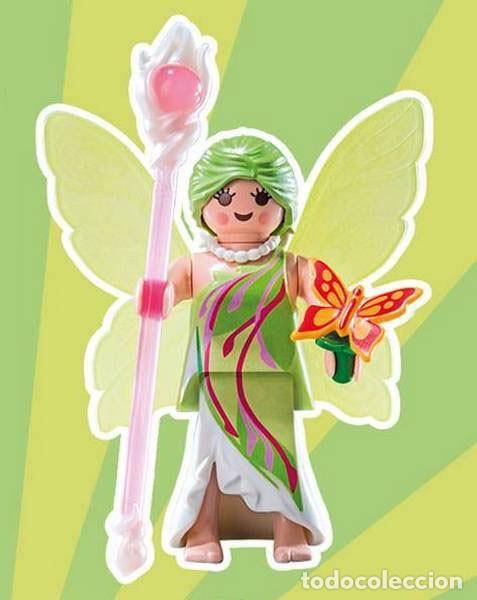 Playmobil: Playmobil 9242 Figura de Hada Verde con Mariposa y Varita. FIGURA SUELTA, YA MONTADA!!.