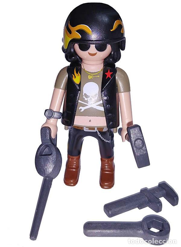 Playmobil: Playmobil 9332 Figura de Mec&aacute;nico Motero con Herramientas. FIGURA SUELTA, YA MONTADA!!.