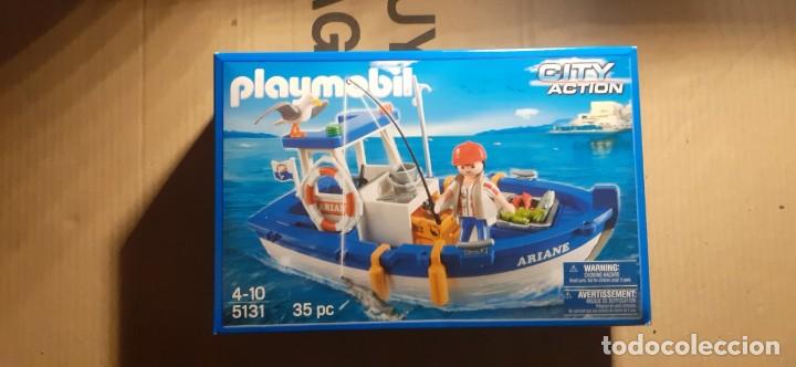 Playmobil: SET PLAYMOBIL 5131 BARCO PESQUERO Y PESCADORES. NUEVO EN SU CAJA