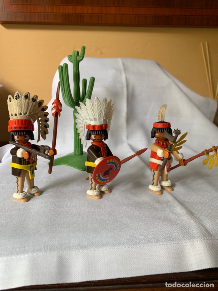 Playmobil: LOTE 3 INDIOS CON COMPLEMENTOS PLAYMOBIL GEOBRA 1974 - Foto 1